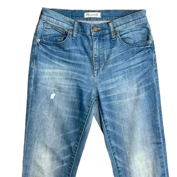 MADEWELL 9” High Riser Skinny Jean Distressed Stretch Size 28 - Picture 2 of 7